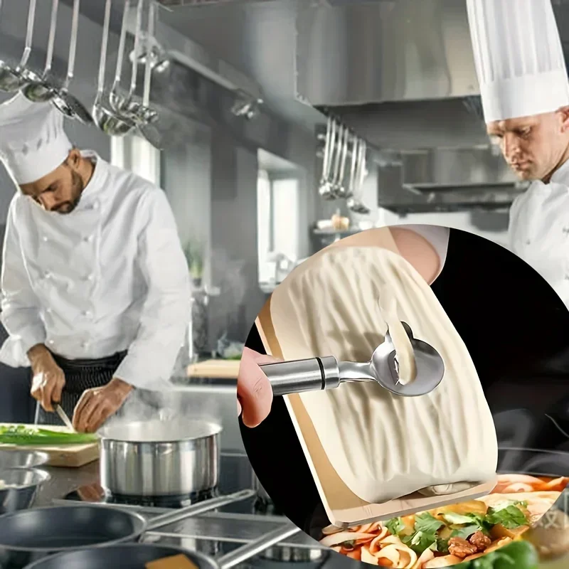 1PC/2PCS Noodle Cutter, Stainless Steel Noodle Spoon, Handmade Noodle Cutter, Small Tool for Restaurant Kitchen kitchen items