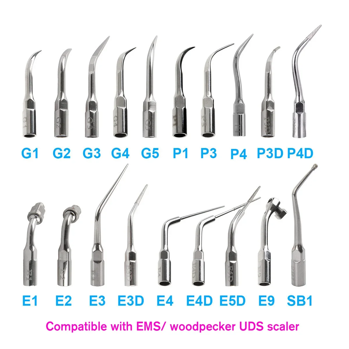 5PcsDentalUltrasonicScalerTipsScalingPeriodonticsEndodonticsFit