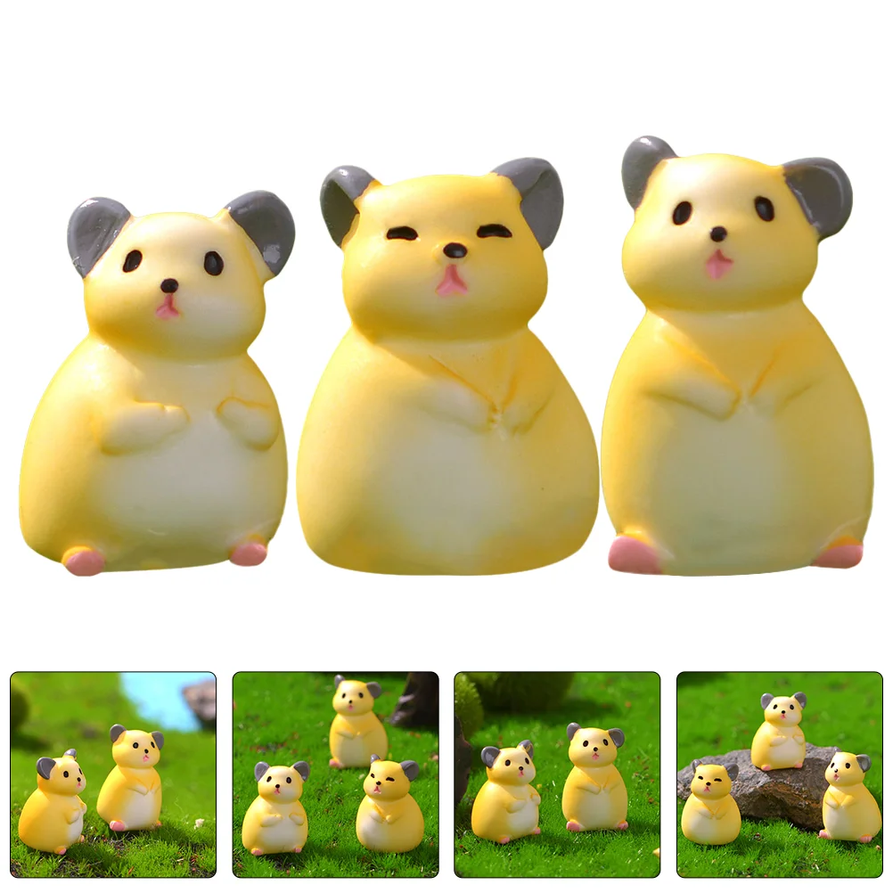 

Mini Rat Figurine Model Animal Decor Figurines Ornament Models Statue Modeling Ornaments