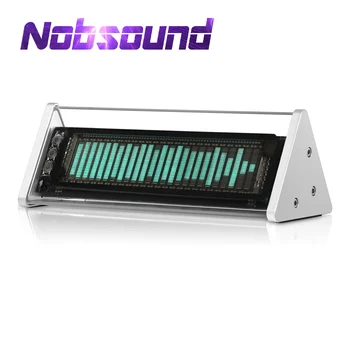 Nobsound 블루투스 5.0 VFD 시계, 음악 스펙트럼 디스플레이 화면, 사운드 레벨 미터, AUX 오디오 스위처 박스, 3.5mm
