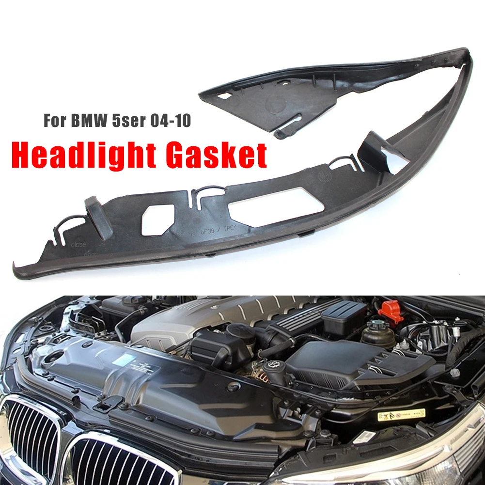 Headlight Lens Seal Gasket for BMW E60 5 Series 04-10 63126934511 63126934512 Car Headlight Rubber Sealing Strip Len Shell Cover