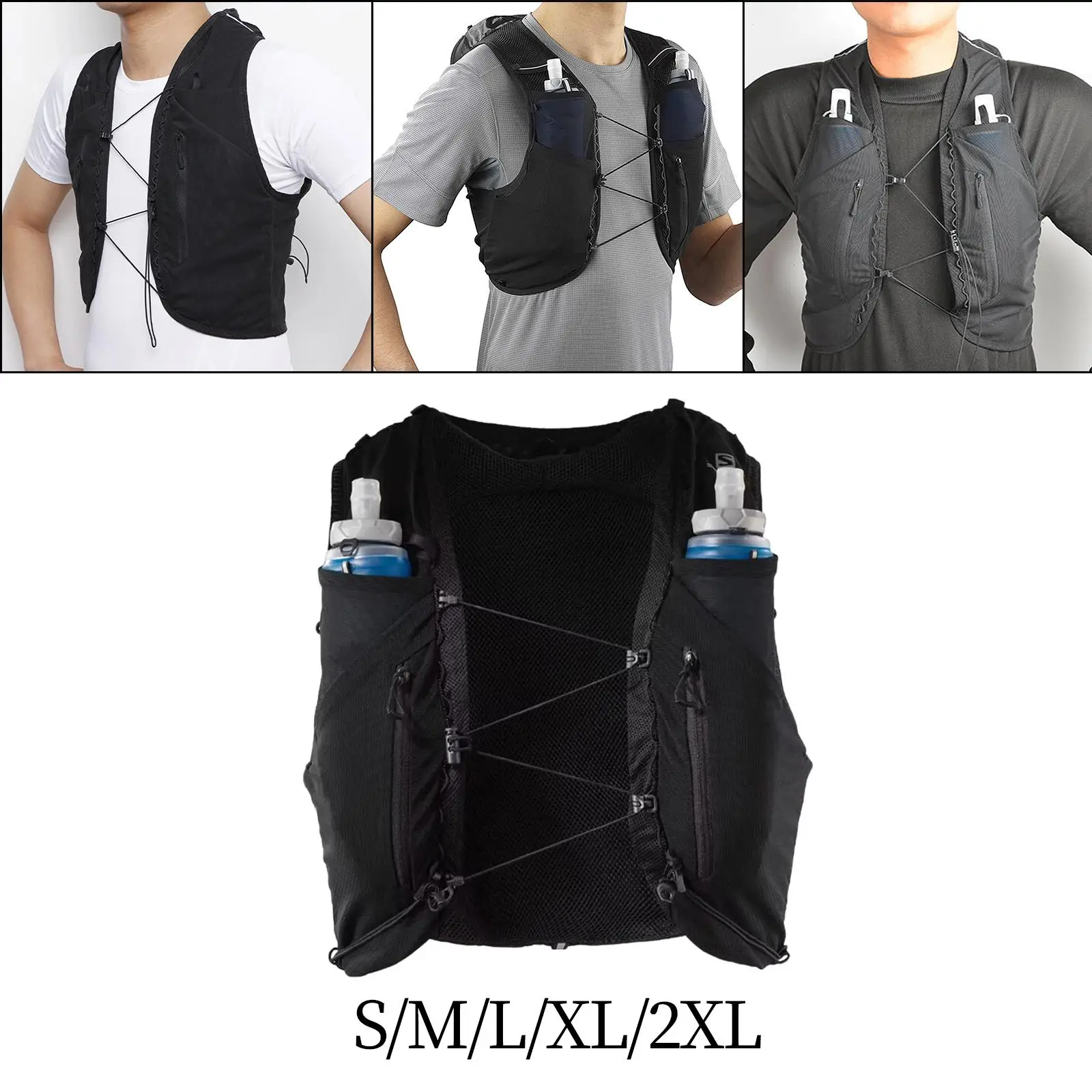 Hydration Vest with Multiple Pockets 12L Capacity Water Rucksack Lightweight for Men Women for Bicycle Hiking Climbing Camping 4