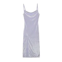 2024 woman European American Dresses style women’s clothing 2024 new spring summer fashion sexy slim fit slit suspender dress