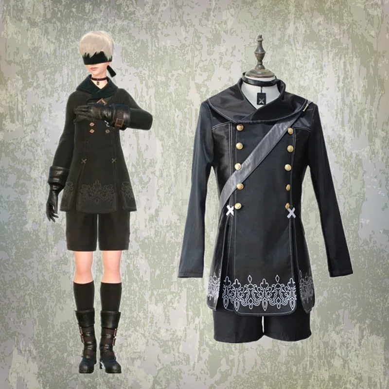 

Game Anime NieR:Automata Cosplay YoRHa No.9 Type S 9S Halloween Party Man Costume Including Bag