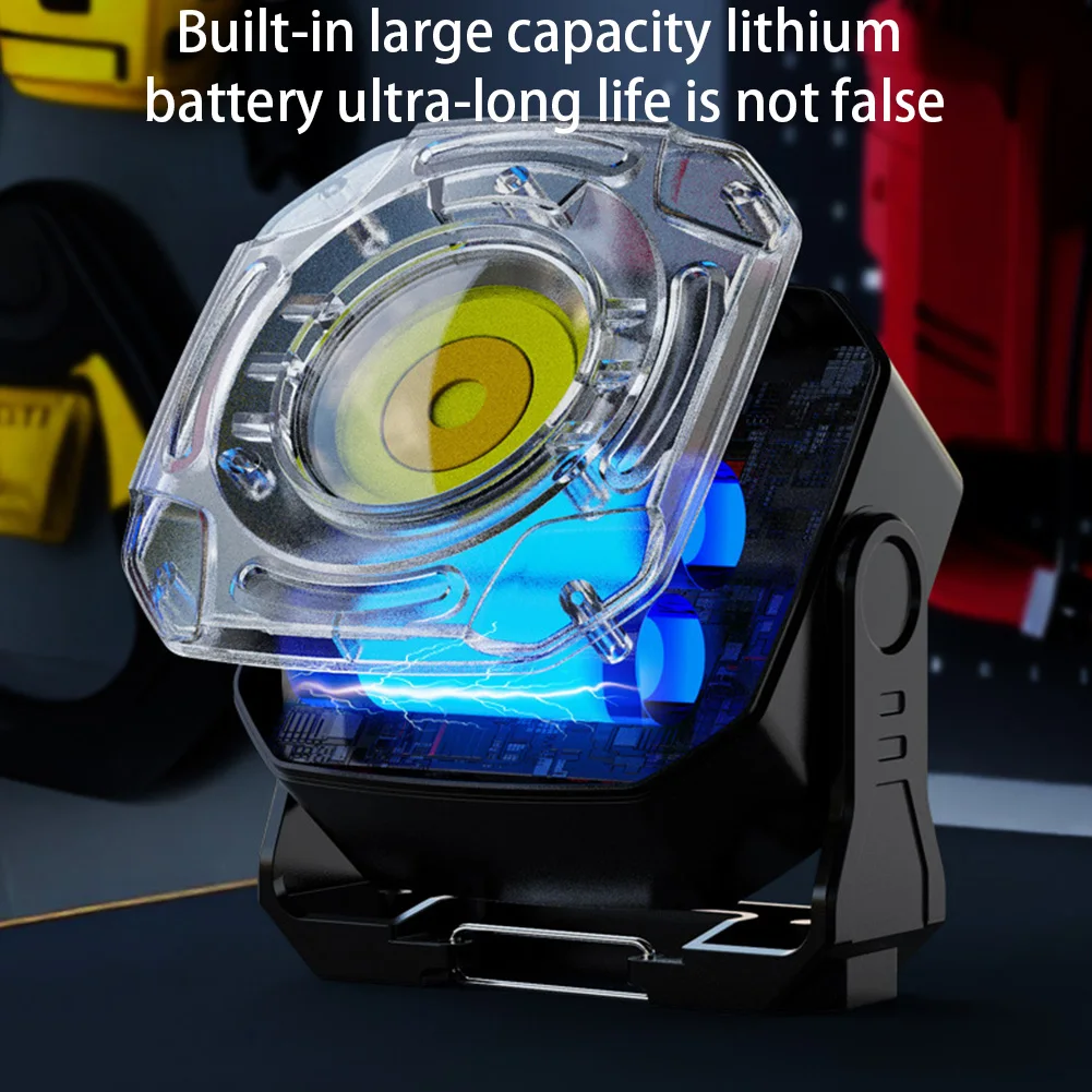 COB LED 검사 손전등 전원 디스플레이 자동 수리 작업 조명 2400LM 야외 캠핑 하이킹을 위한 휴대용 캠핑 랜턴