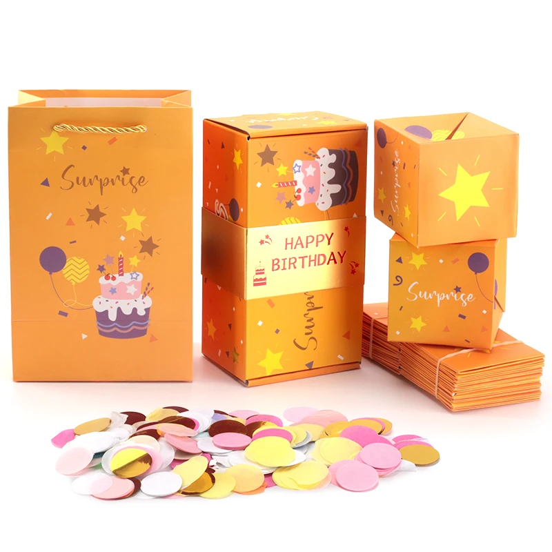 Surprise Gift Box Explosion For Money Exploding Surprise Box Gift Box With  Confetti Cash Birthday Anniversary Valentine Proposal - AliExpress