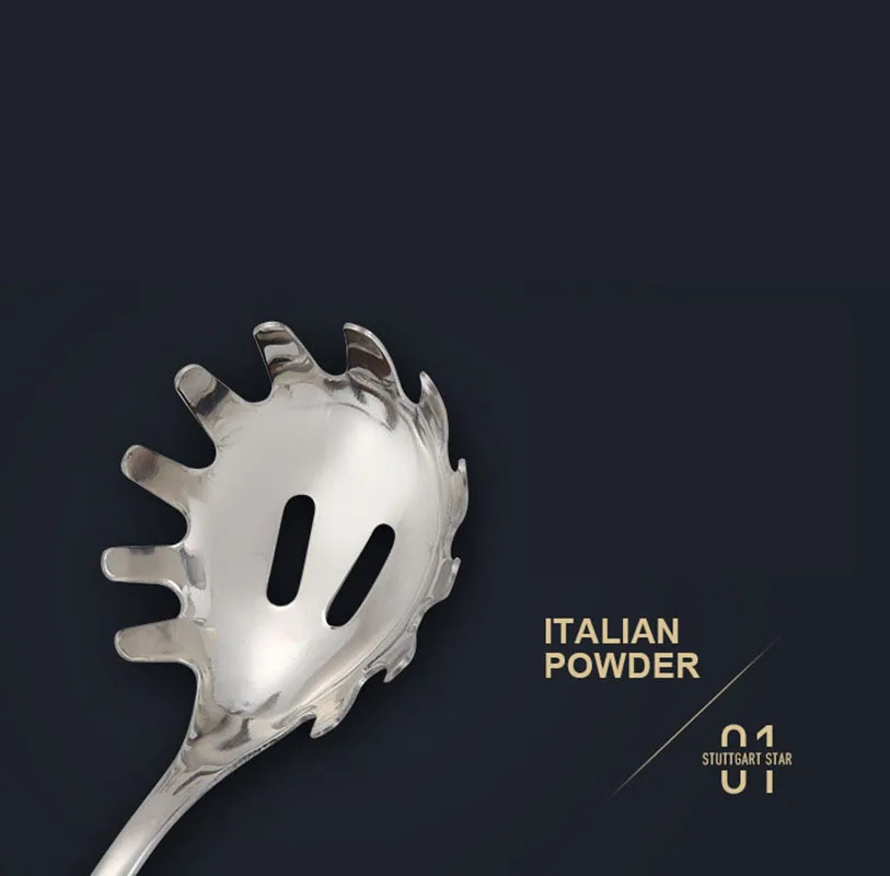 1PC Noodle Spoon Vermicelli Spoon Powder Lo mein Lo mein Paw Long Handle Stainless Steel Spaghetti