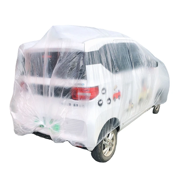 TransparentcarcoverUniversalCarCoverWaterproofDustproofDisposableCarCoversSizeMXL