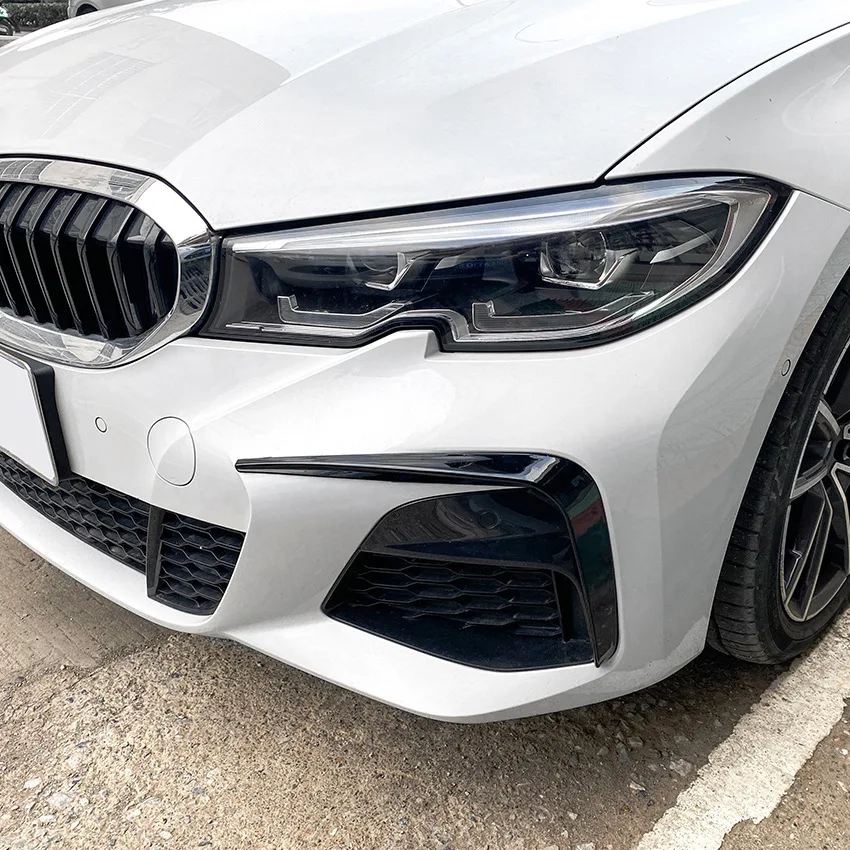 BMW G20 G21 318i 320i 325i 330i 330d 330e 2019 2020 2021 2022 프론트 범퍼 카나드 스플리터 스포일러 에어 나이프 커버 트림