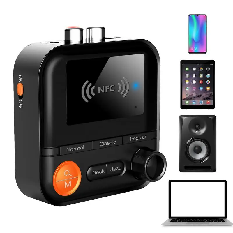 

Stereo Receiver Adapter Bluetooth5.2 Receiver NFCWireless Adapter TF Card Audio Converter Home Wireless Adapter For Amplifier