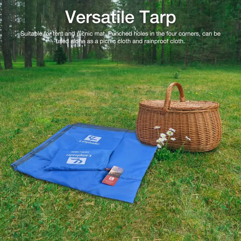 Heavy Duty Tarp Cover Rainproof Camping Tarpaulin Outdoor 210D Oxford Cloth PU Coating Water Pressure Resistance camping tarpaulin