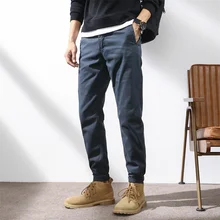 

Mens Spring Winter Casual Pants Summer Wild Loose Sports Male Overalls Zipper Mid-Rise Cotton Street Clothing Straight Trousers