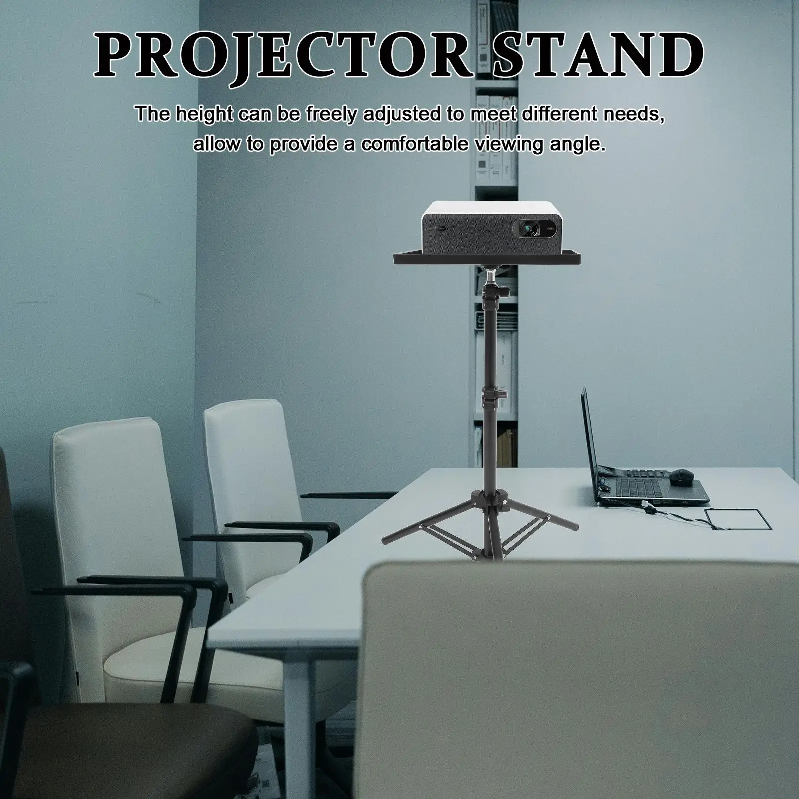 Projector Stand Laptop Stand Projector Tripod Adjustable Tabletop Floor Multifunctional Support with Tray