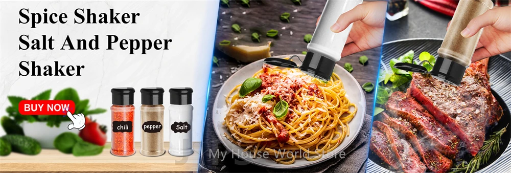 Description Picture 2 of item5/10/15/20PC Jars for spices Salt and Pepper Shaker Seasoning Jar spice organizer Plastic Barbecue Condiment Kitchen Gadget Tool