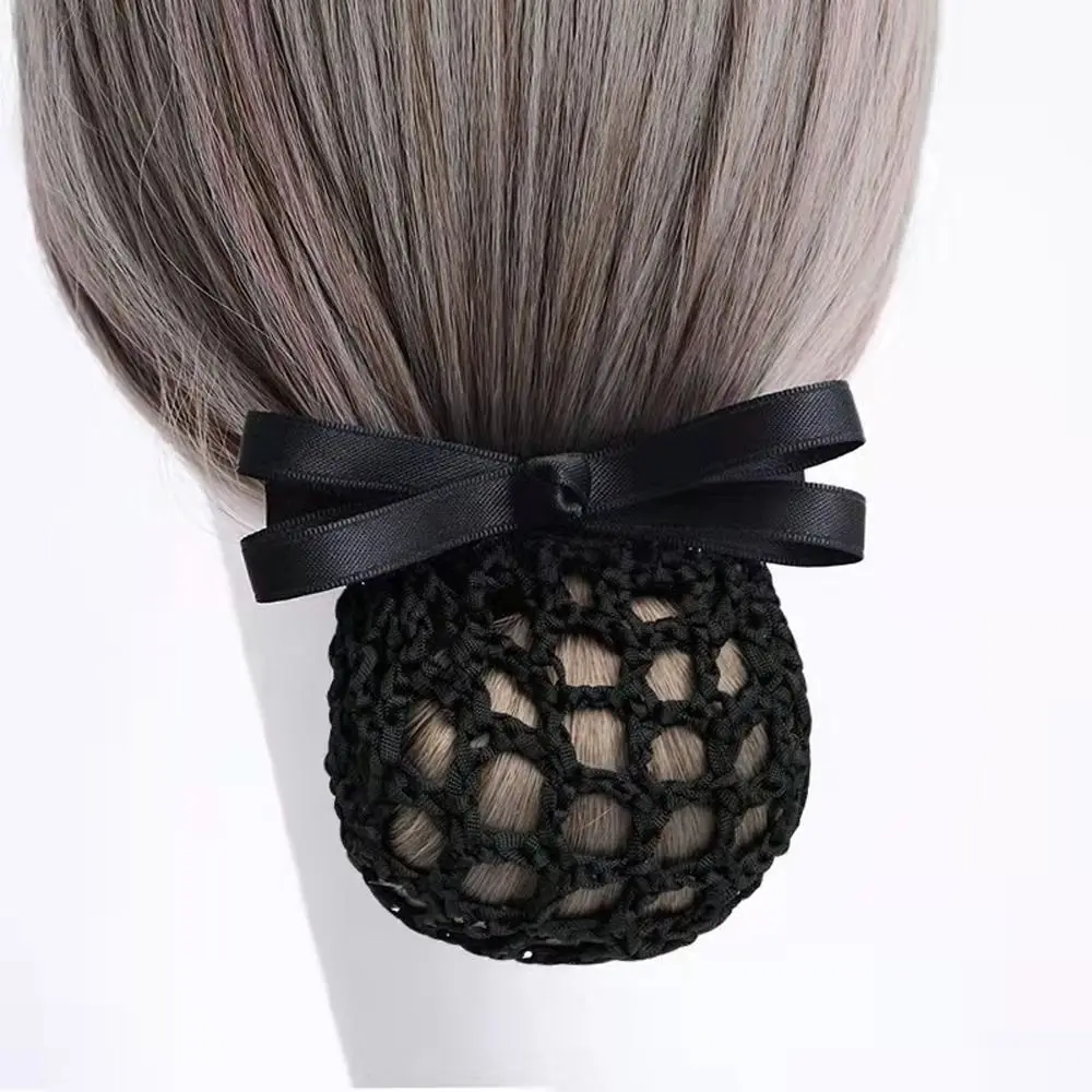 

Hair Net Mesh Hair Net For Nurse Bowknot Hair Bun Cover Ponytail Clip Hairgrips Cover Net Women Spring Clips Korean Bun Snood