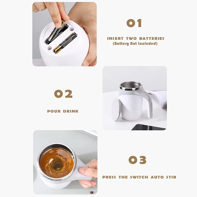 Taza magnética automática para mezclar café y leche, vaso de acero  inoxidable 304, batidora creativa, mezclador inteligente, tazas térmicas,  novedad - AliExpress