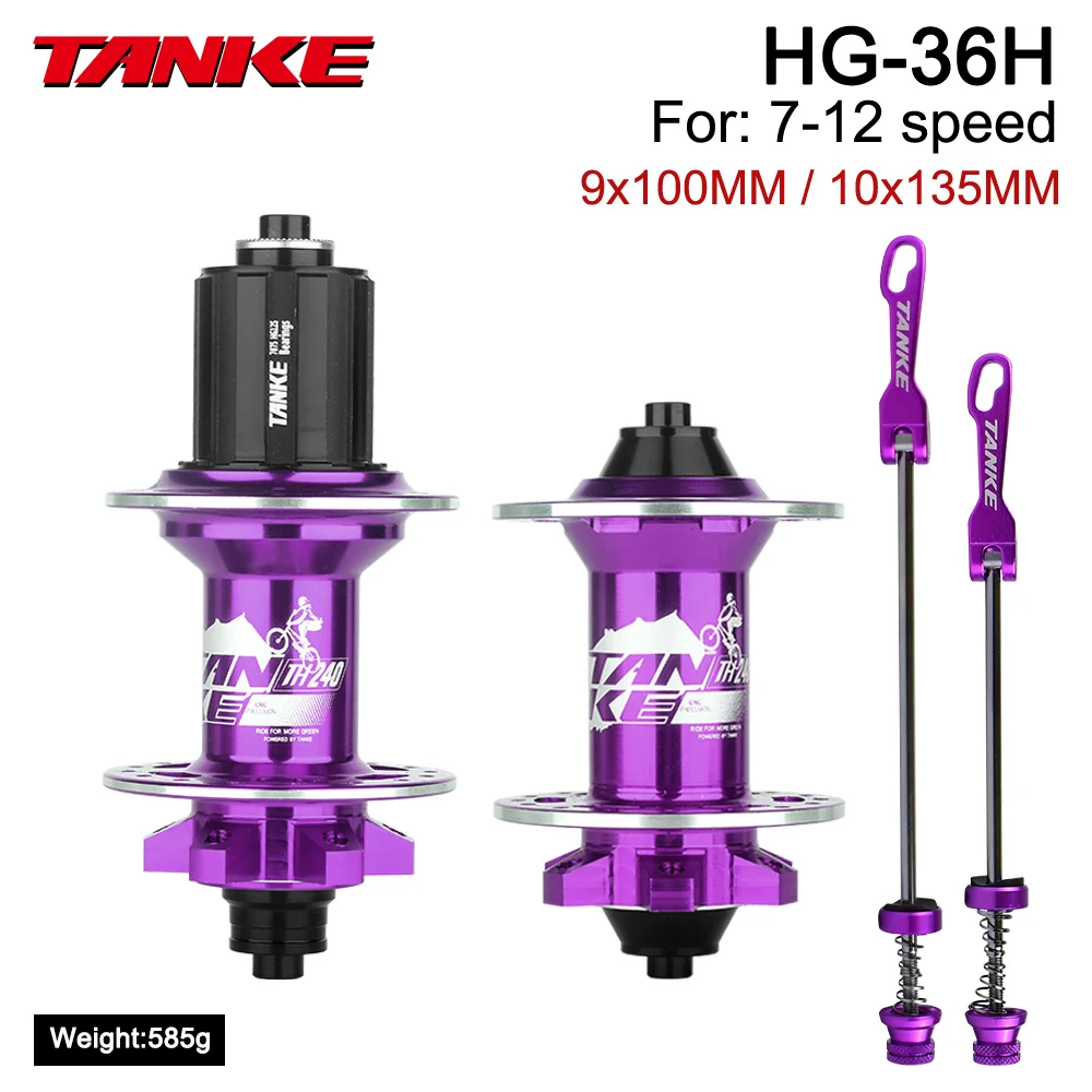 Tanke MTB用ハブ前後セット 爆音 TANKE 120クリックハブベアリングMTBハブフロントリア32/36穴