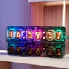 6-bit Glow Tube Clock IN12 Nixie Clock Base with Cool RGB Lights Gift Computer Desktop Accessories Advanced Version DC 5V 1