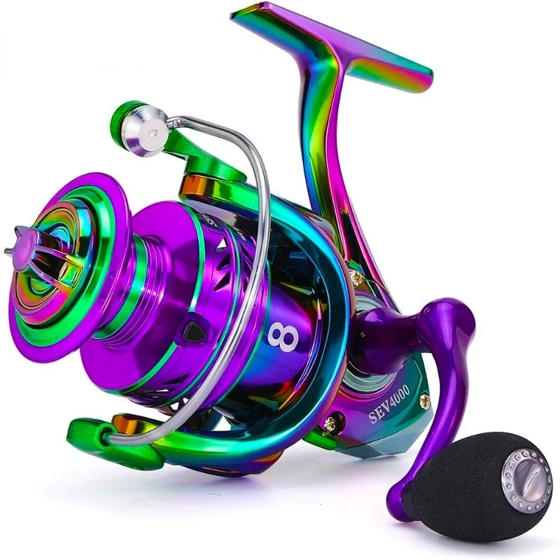 Spinning Fishing Reels Sougayilang 1000-5000 Spinning Fishing Reel 5.2:1 High Speed Ratio EVA Grip Max Drag 12kg Handle Right/Left Carp Fishing Reel