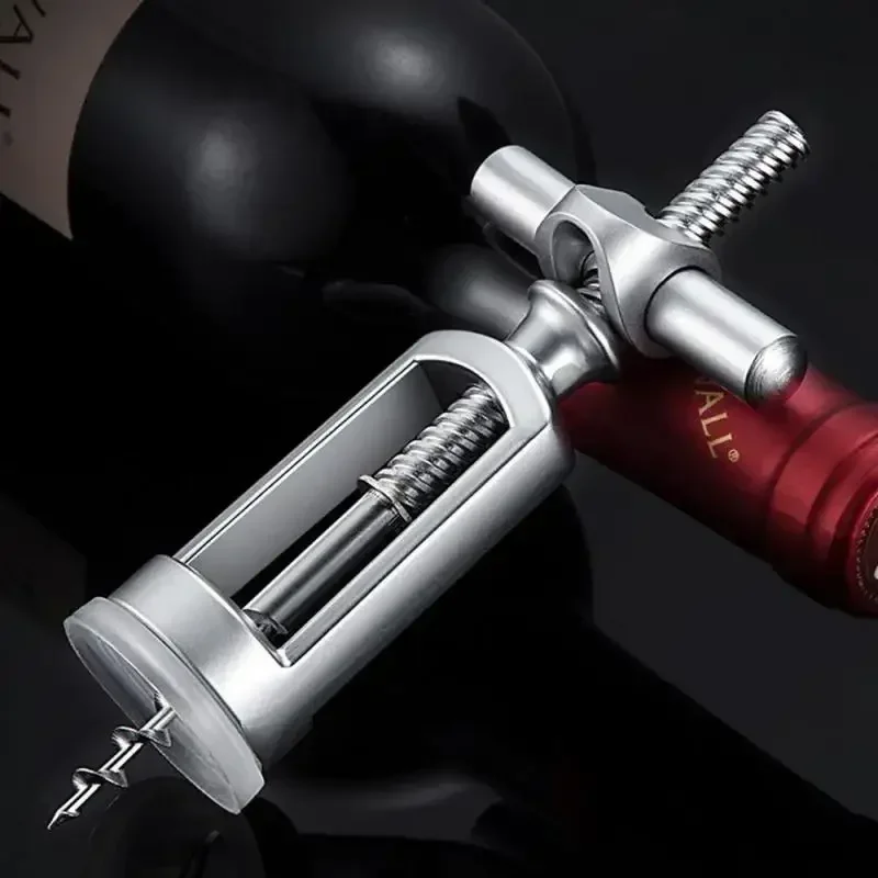 Portable Metal Red Wine Opener Zinc Alloy Corkscrew Cork Puller Remover Champagne Opener Wine Kitchen Tools