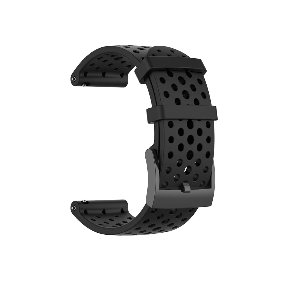 Breathable Soft Silicone Replacement Watchband, 24mm Strap, Universal Fit