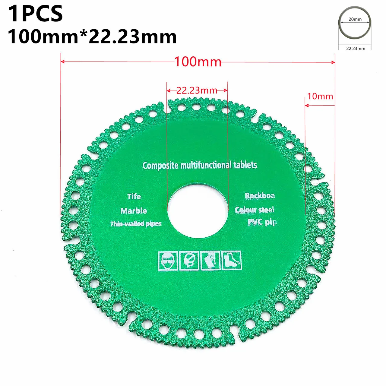 Enhanced Glass Cutting Disc 125mm Blade for Jade, Crystal, and Wine Bottle Chamfering