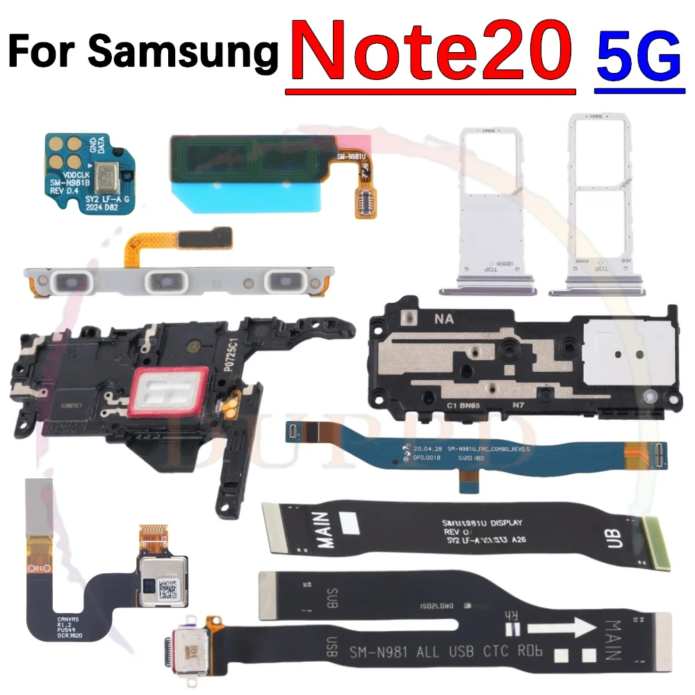 Enhanced Multifunctional Replacement Flex Cable with SIM Card Tray and Loudspeaker