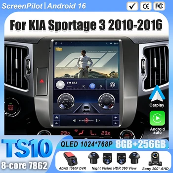 Radio de coche estéreo con pantalla táctil Android de 9.7 pulgadas, Android 16, para KIA Sportage 3 2010-2016, reproductor multimedia de video, Android Auto, 5G 1