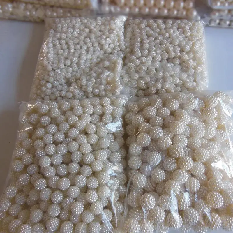Imitation Pearl Beads Mobile Phone Hairdressing Essential 10mm-30mm Waxberry Ball Pearls DIY Originality Handwork Materia 500g