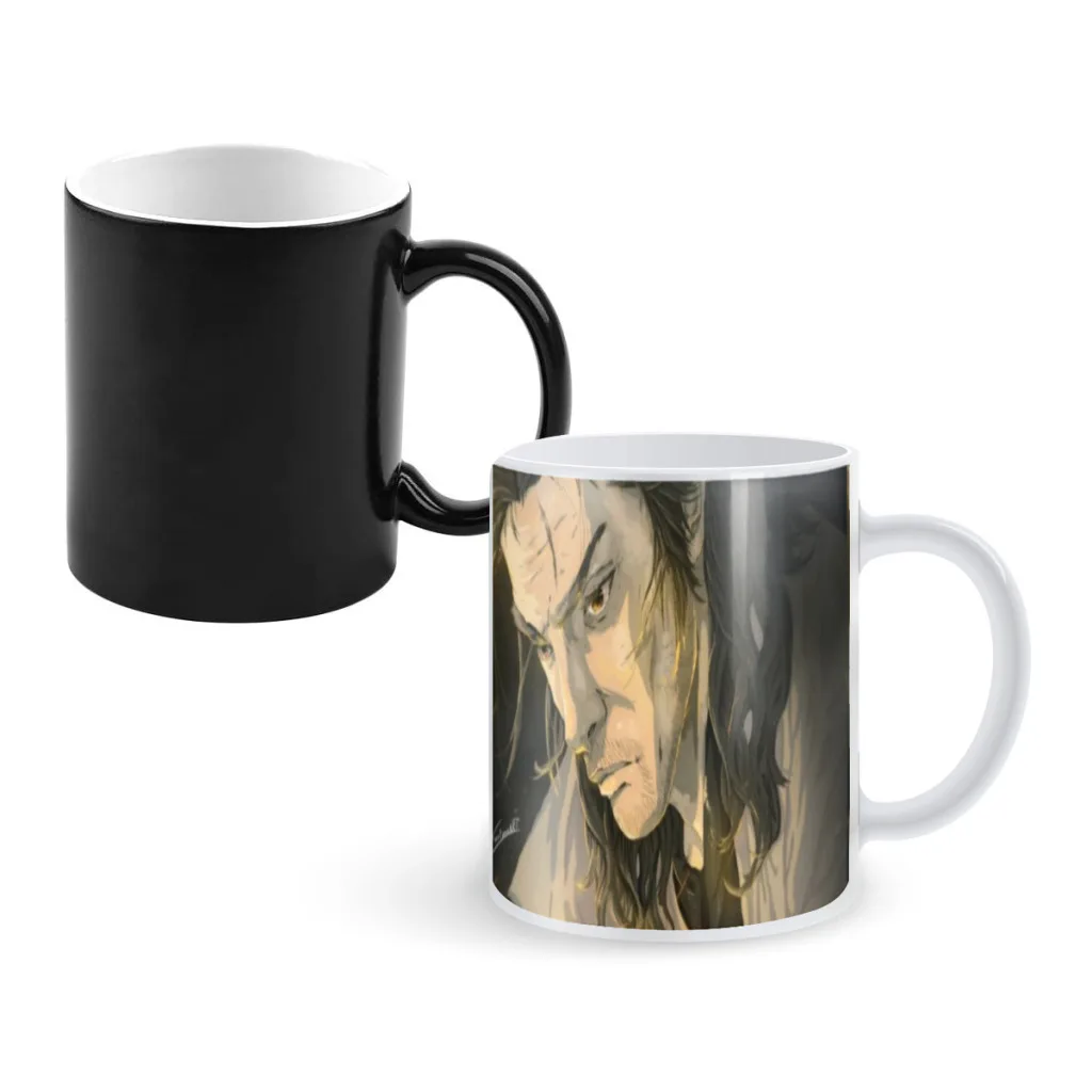

Vagabond Manga Creative Change Ceramic Mug Heat Revealing Coffee Cup Breakfast Cup Mug Friends Gift