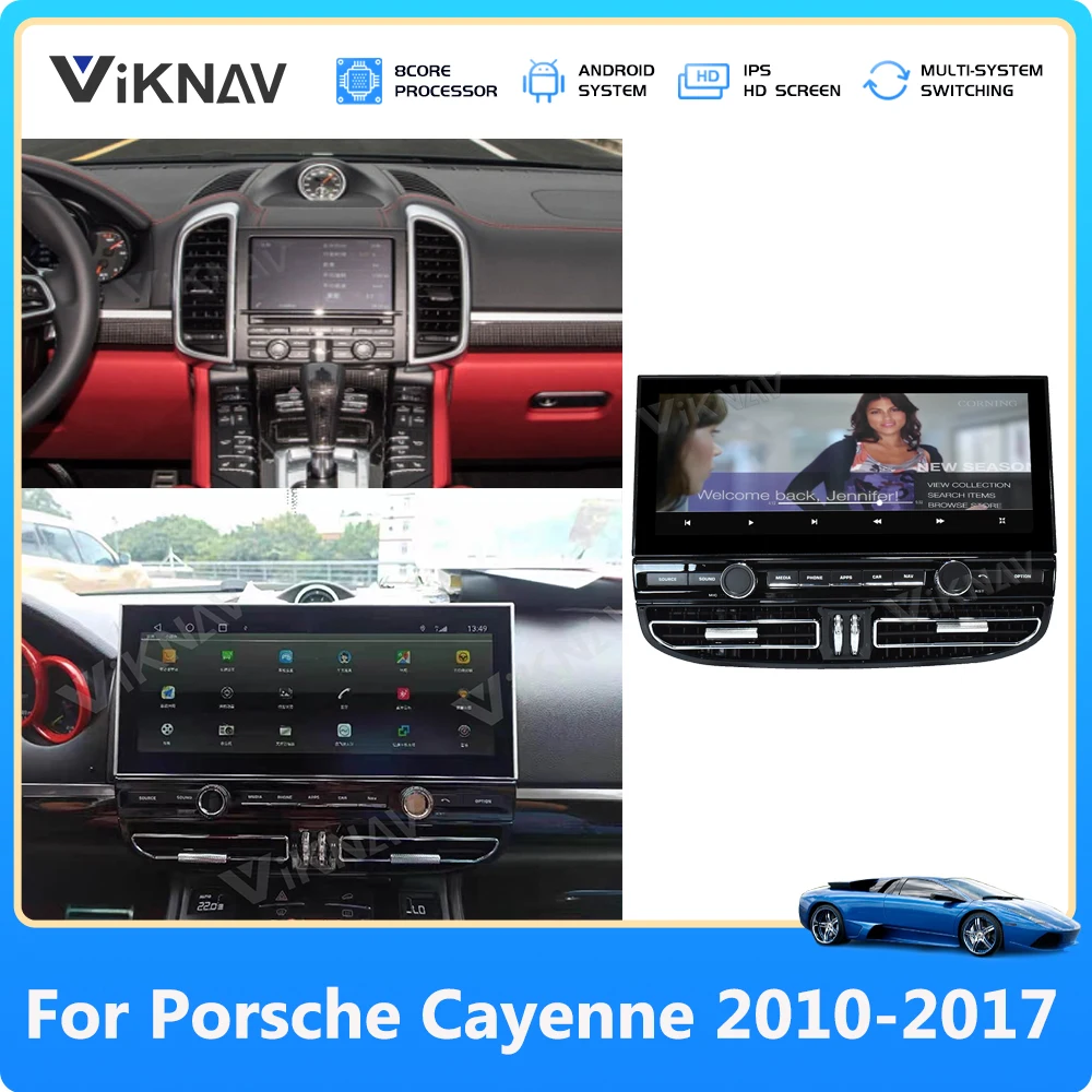 

For Porsche Cayenne 2010-2017 Car Radio 12.3 Inch Blu-ray Screen Android Multimedia Player Auto Stereo Receiver GPS Navigation