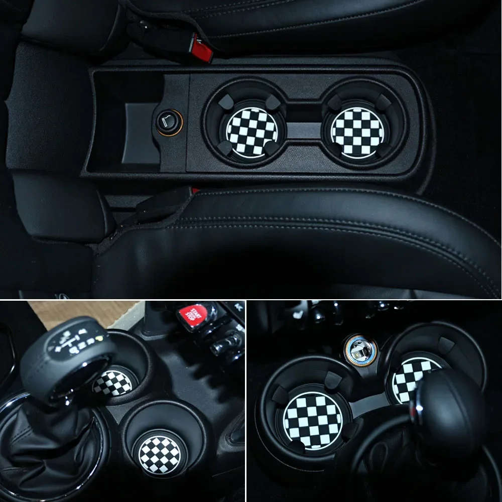 For BMW Mini Countryman R60 WRC John Cooper Works LCI Anti-Slip Mat Cup Holder Mat Shockproof Silica Gel Pad