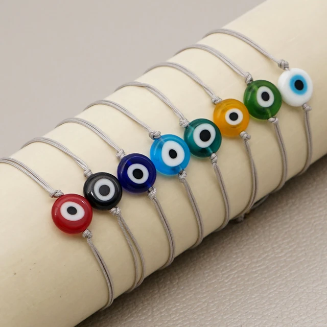 BRACELET CORDON FIN - OEIL GREC