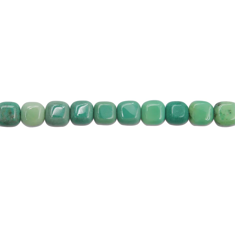 Grass Agate Beads Strand Square Cube Shape 6/8mm Natural Semiprecious Stone For Making Jewelry DIY Bracelet Necklace Earrings