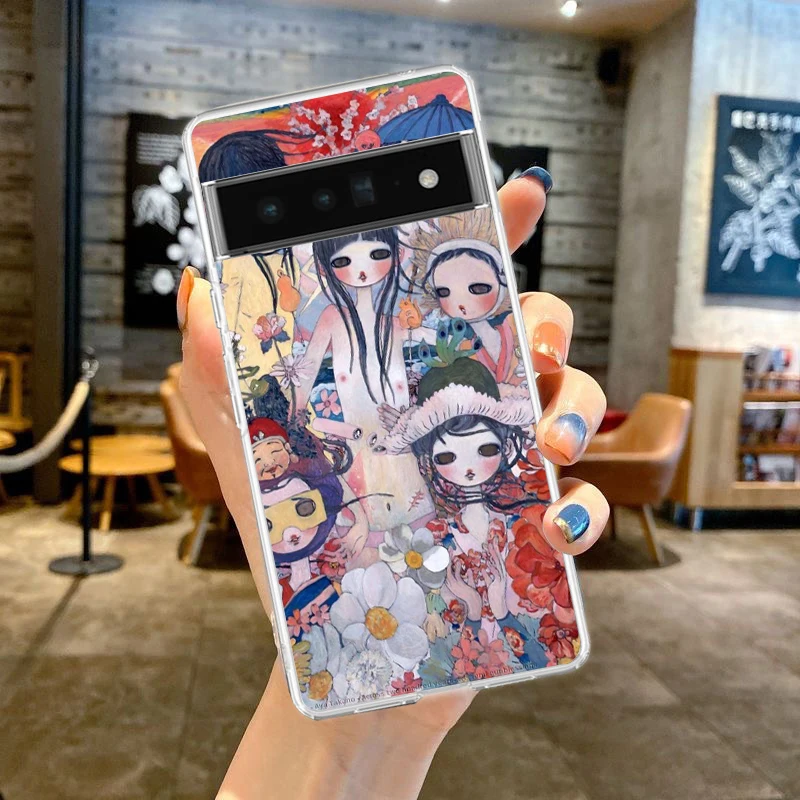 Aya Takano Shockproof Transparent Silicone Phone Case Cover