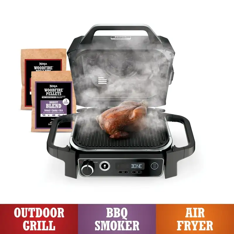 

3-in-1 Outdoor Grill, Grill, BBQ Smoker, & Outdoor Air Fryer with Woodfire Technology, OG700 Funda para parrilla Charcoal grill