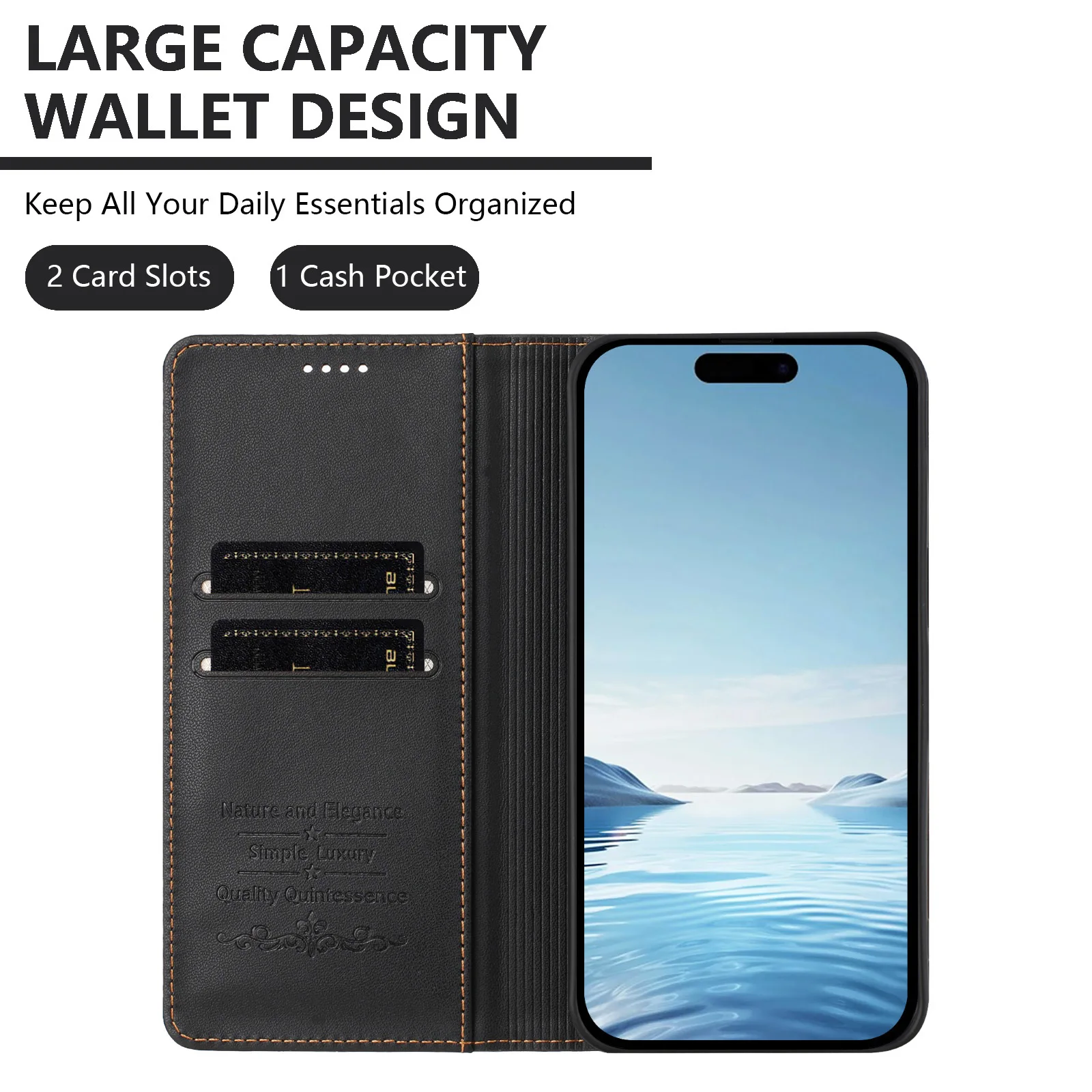 CADORABO Cover Con Chiusura Magnetica, Funzione Stand E Tasca Per Le Carte Custodia Per Cellulare Per Iphone 13 Bruno Cappuccino 102035525