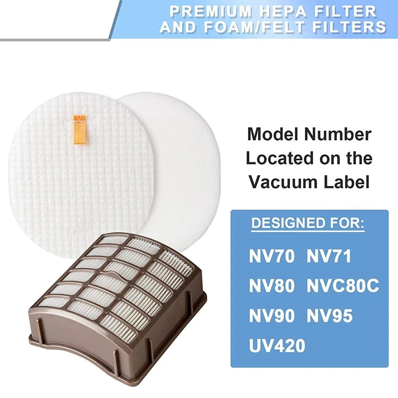 Shark Navigator Vacuum Filters - 10-Piece Replacement Kit With HEPA, Foam & Felt Filters