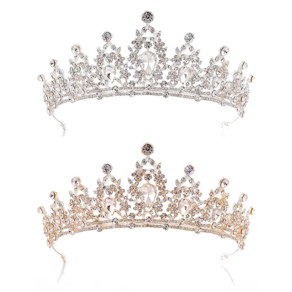 Silber Hochzeit Haar Kristall Braut Tiara Krone Silber Farbe Diadem Schleier Tiaras Hochzeit Haarschmuck Kopfschmuck Kopfschmuck – Detail 3