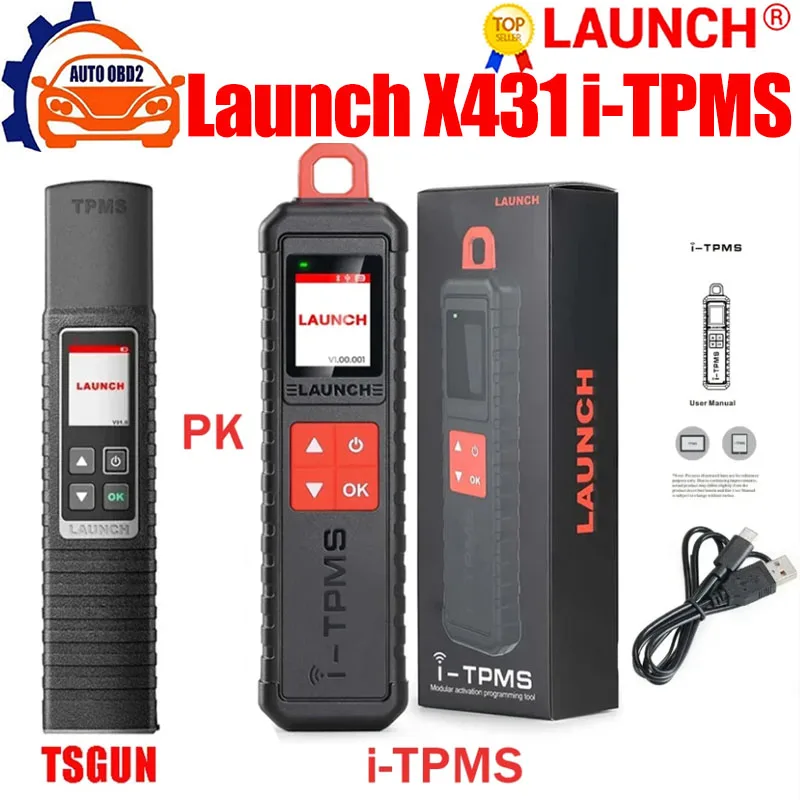 

Launch X431 i-TPMS детектор давления в шинах, Модернизированный TSGUN, подключенный со стандартным сканером i-TPMS APP, поддерживает все датчики 315/433 МГц