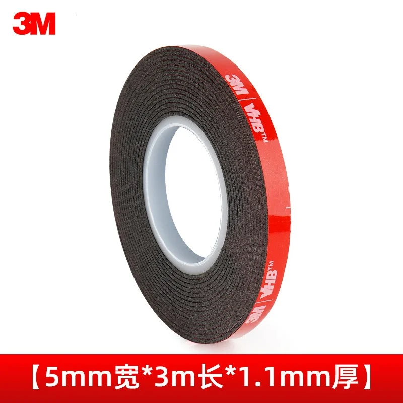High-Strength Double-Sided Adhesive Tape for Secure Mounting - Black