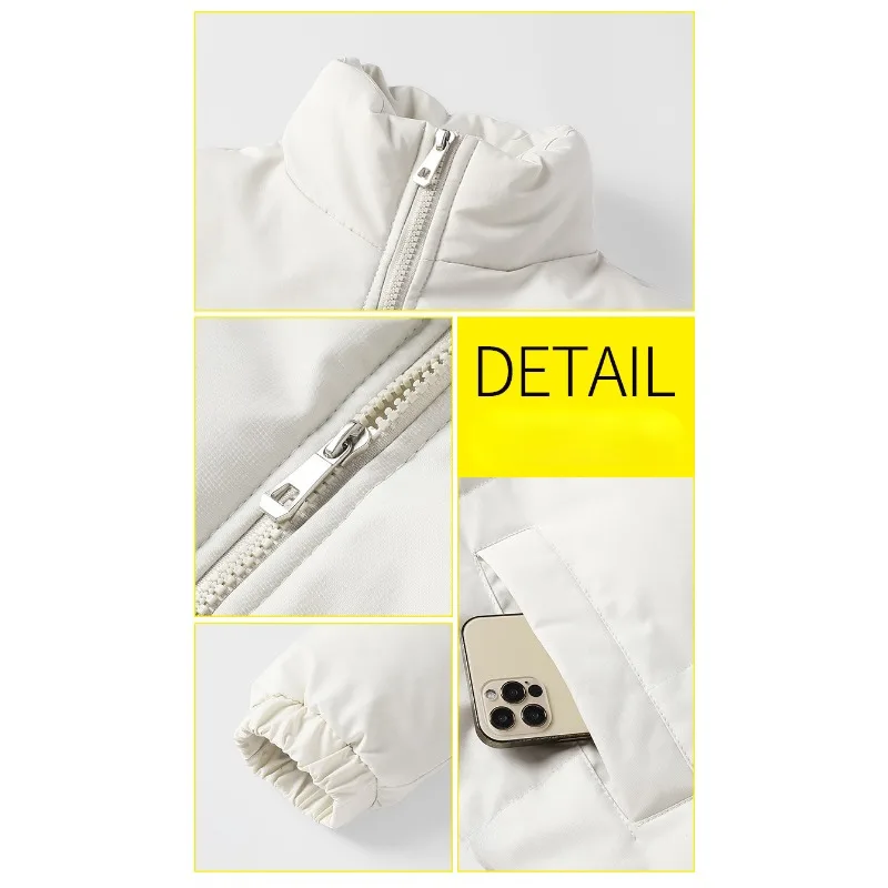 Winter Men Jacket Thickened Warm Parkas Outerwear Long Sleeve Puffer Jacket Outdoor Windproof Cotton-padded Jacket Korean Coat