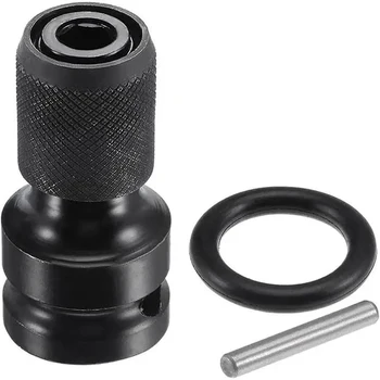  1/2 Inch Square Drive to 1/4 Hex Female Quick Release Impact Ratchet Socket Converter Adapter Wrench Sleeve Tool Impact Wrench