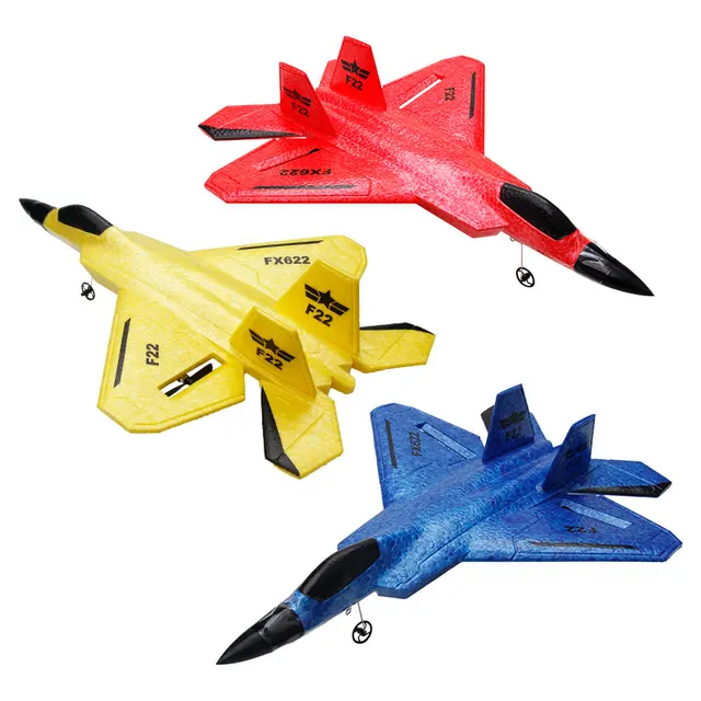 F22 aircraft Remote control fighter aircraft with lights Electric foam drone flying glider model toy suitable for children 6