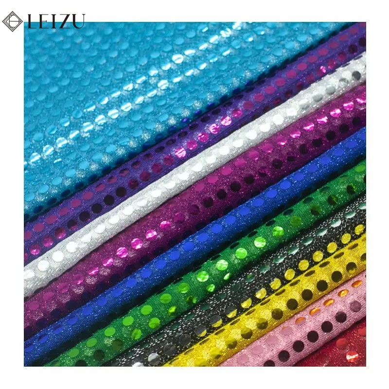 Sparkling Colorful 6mm Sequin Mesh Fabric for Weddings, Events & DIY Projects
