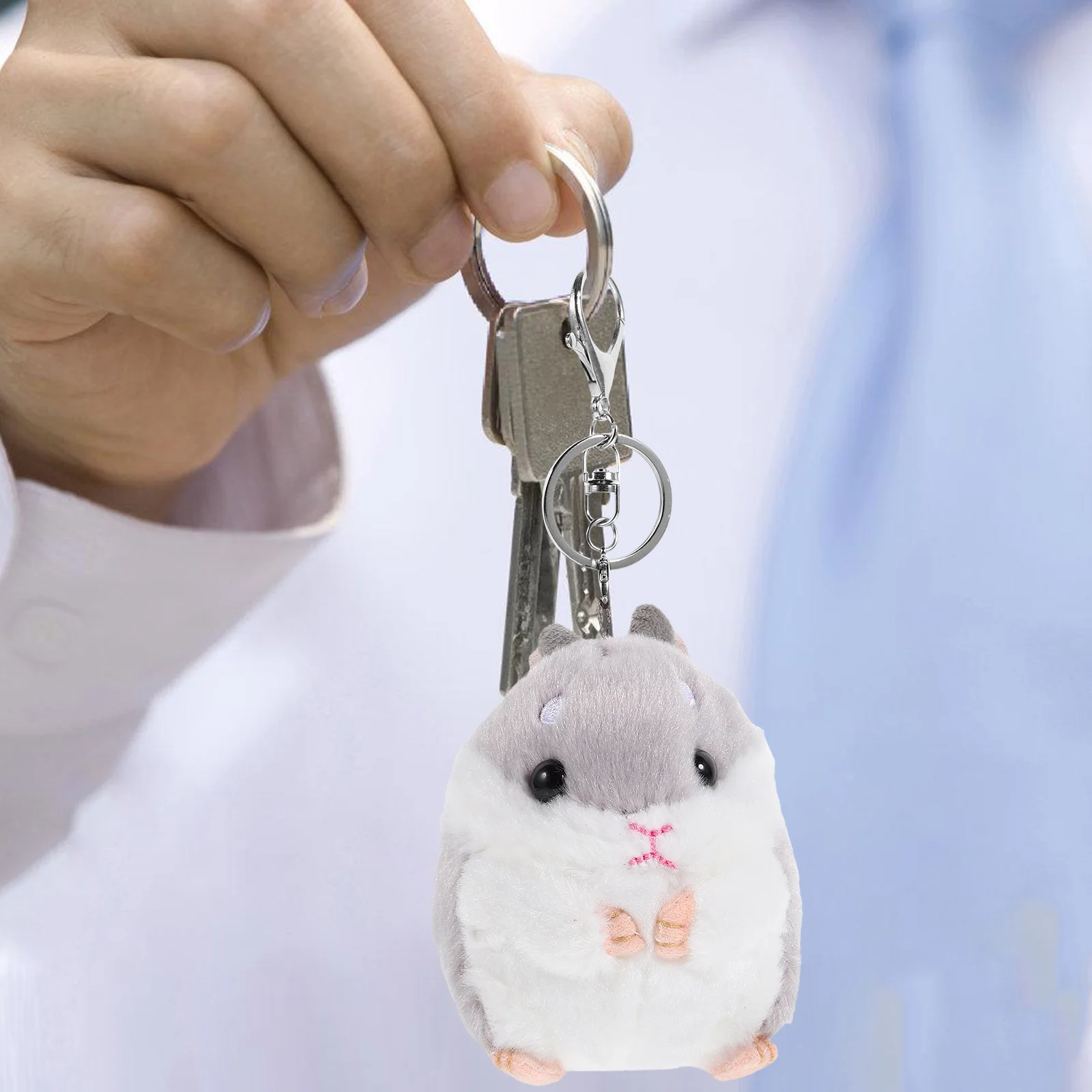 봉제 햄스터 열쇠 고리 배낭 장식품, 작은 봉제 열쇠 고리 장식, 테마 파티, 유치원 선물, 사탕, 1pc