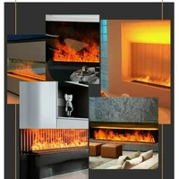 Интеллектуальный 3D-симулятор, стеклянный распыленный камин с перегородкой, умный электрический камин, увлажнитель воздуха, паровой камин с пламенем — изображение 6