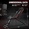 Adjustable Weight Bench Press for Full Body Strength Training Gym Exercise Bench in Black with Incline Decline Function