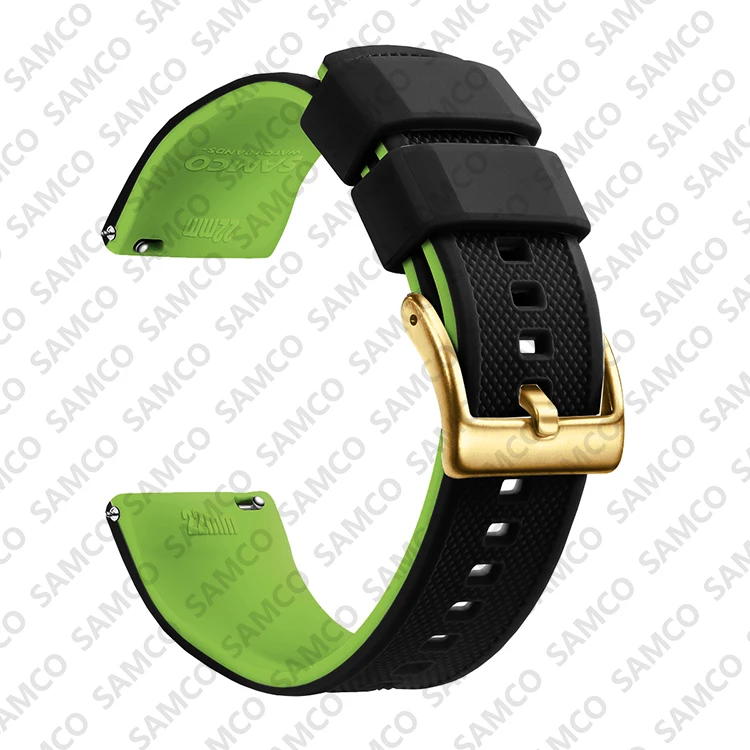Deluxe Soft Silicone Rubber Waterproof Watch Band - Quick Release Sport Strap