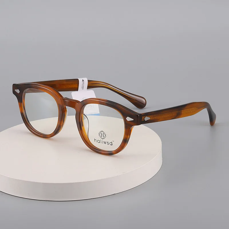 

Мужские и женские очки для чтения Zerosun, коричневые очки для чтения с ацетатной оправой, антибликовые очки Джонни Депп + 150, 200